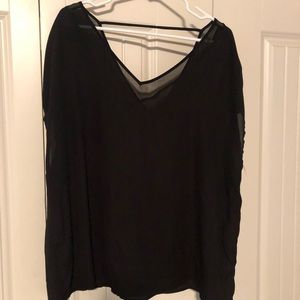 Black Sheer Top